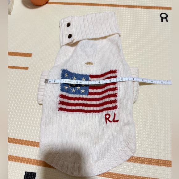Ralph Lauren Pet Flag Wool-Blend Dog Sweater - Picture 10 of 12